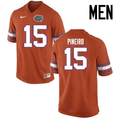 Men's Florida Gators #15 Eddy Pineiro NCAA Nike Orange Authentic Stitched College Football Jersey AXD3062TH